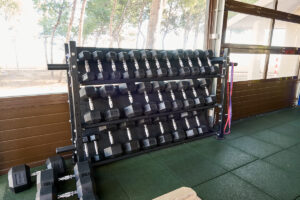Foto mancuernas Gimnasio Eco-friendly