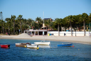 foto barcos en el mar sede de fondo