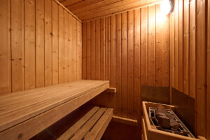 Foto sauna por dentro